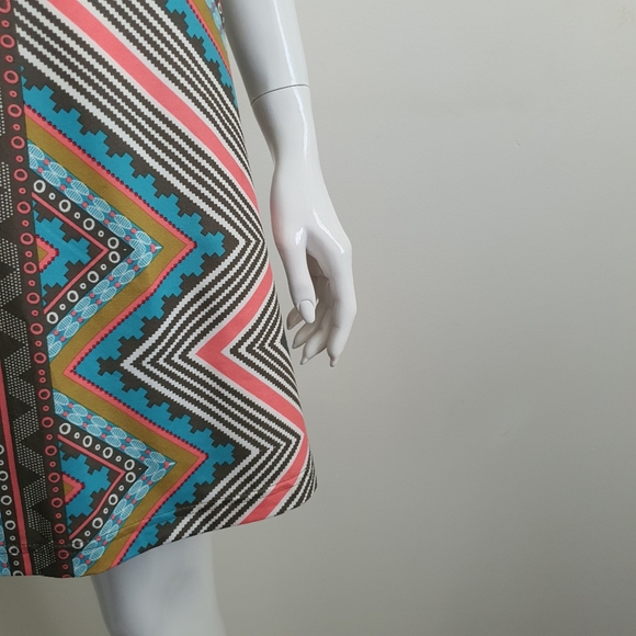 Prana Size S Aztec Print Sleeveless Racerback Skater Dress - Picture 8 of 12